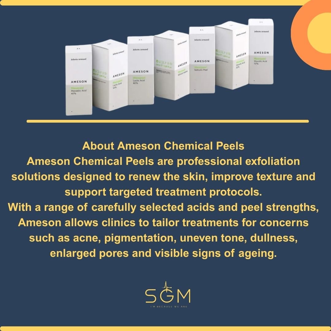 Ameson Chemical Peeling products for the professional course at SwedGM Academy
