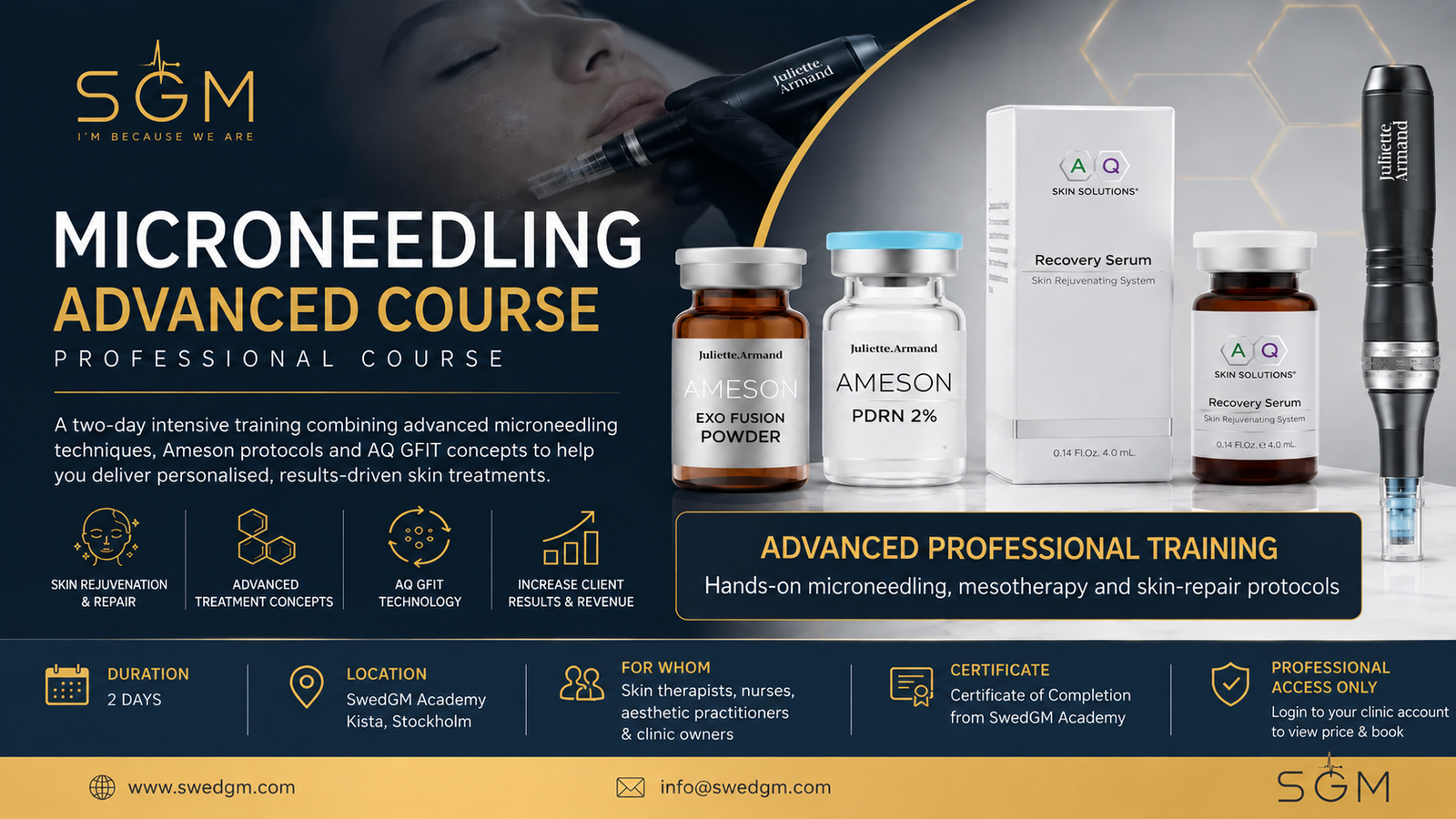 Advanced microneedling training